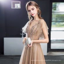 2019 New style  hot sale factory wholesale women evening dress elegant ladies long party gown